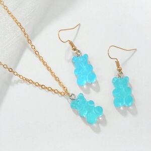 Gummy bear jewelry set 🩵